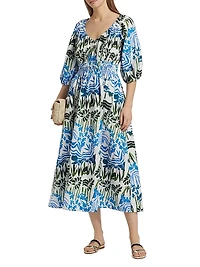 Ava Printed V-Neck Dress