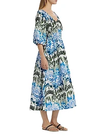 Ava Printed V-Neck Dress