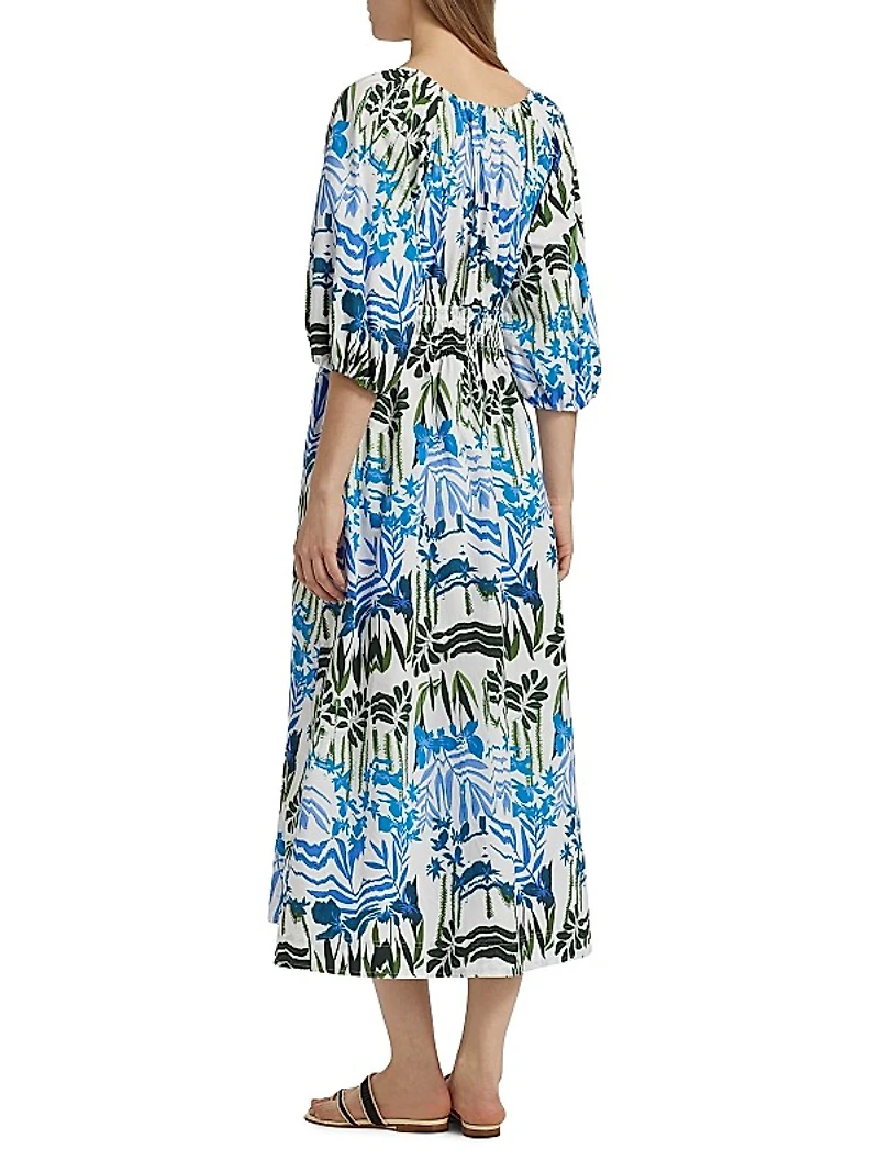 Ava Printed V-Neck Dress