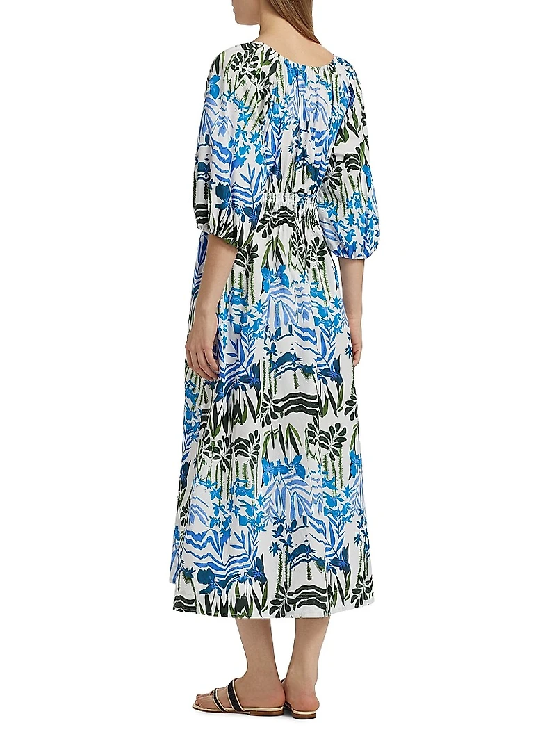 Ava Printed V-Neck Dress