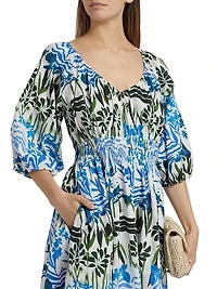 Ava Printed V-Neck Dress