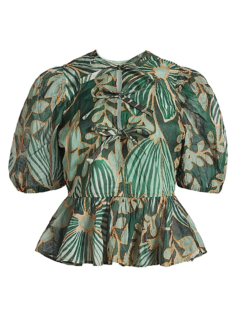 Estella Floral Peplum Top