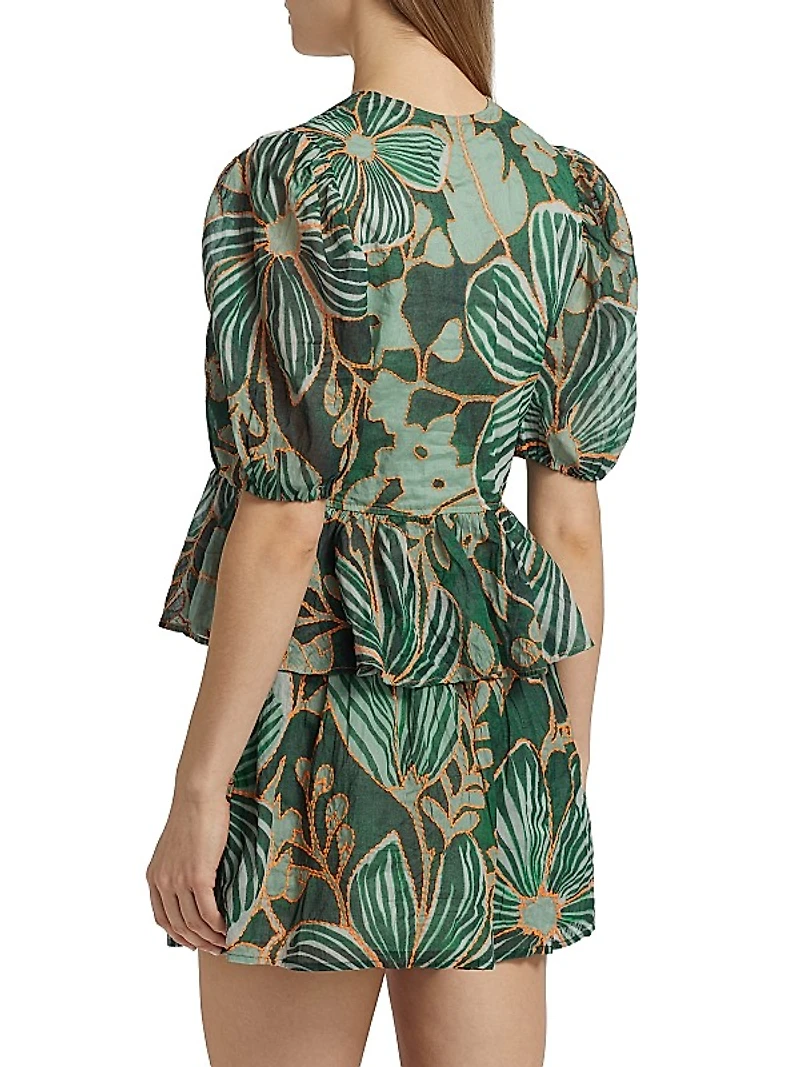 Estella Floral Peplum Top