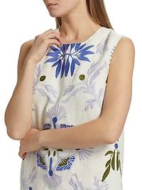 Yvette Embroidered Floral Shift Dress