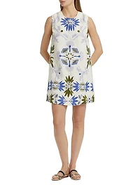 Yvette Embroidered Floral Shift Dress