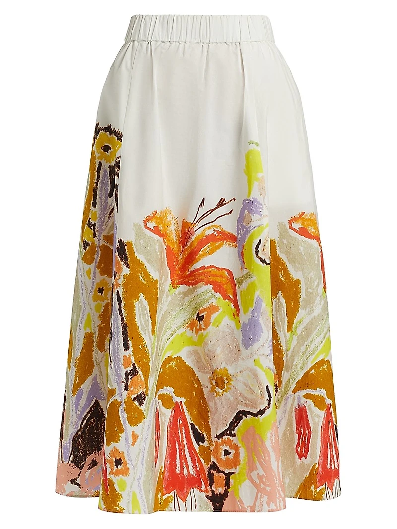 Sasha Floral Midi-Skirt