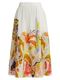 Sasha Floral Midi-Skirt