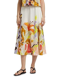 Sasha Floral Midi-Skirt
