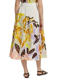 Sasha Floral Midi-Skirt