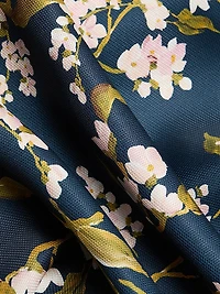 Floral Silk Strapless Cocktail Dress