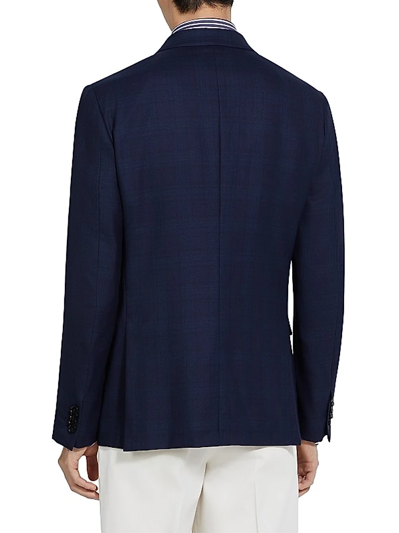 Prince of Wales Wool Blazer
