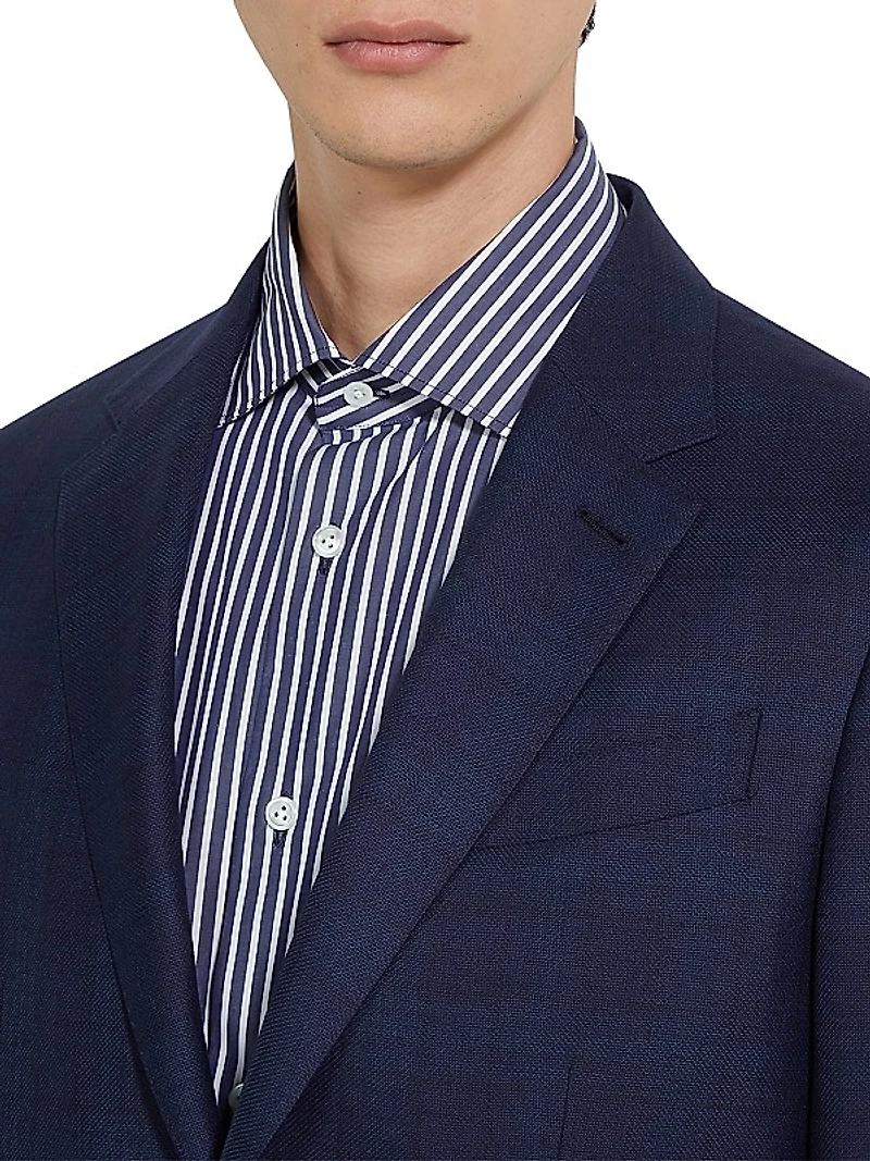 Prince of Wales Wool Blazer