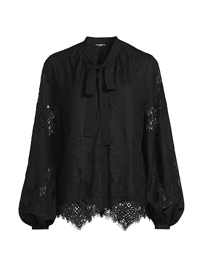 Jada Lace Pussy Bow Blouse