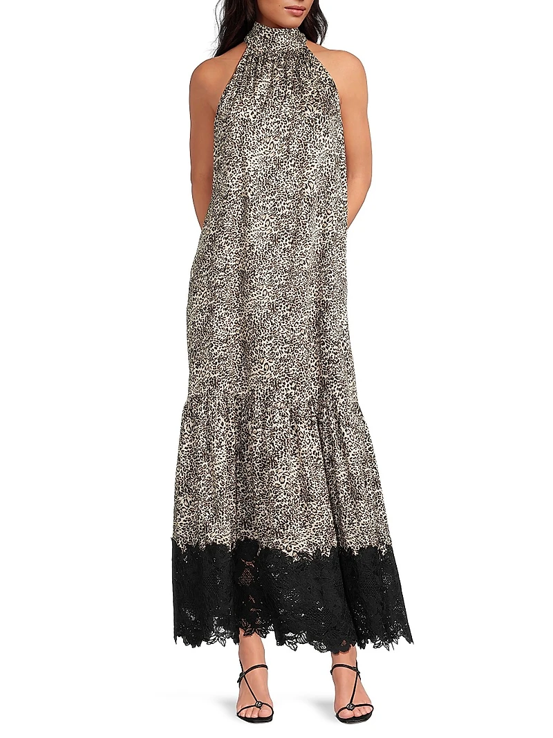 Meg Leopard-Print Twill Maxi Dress