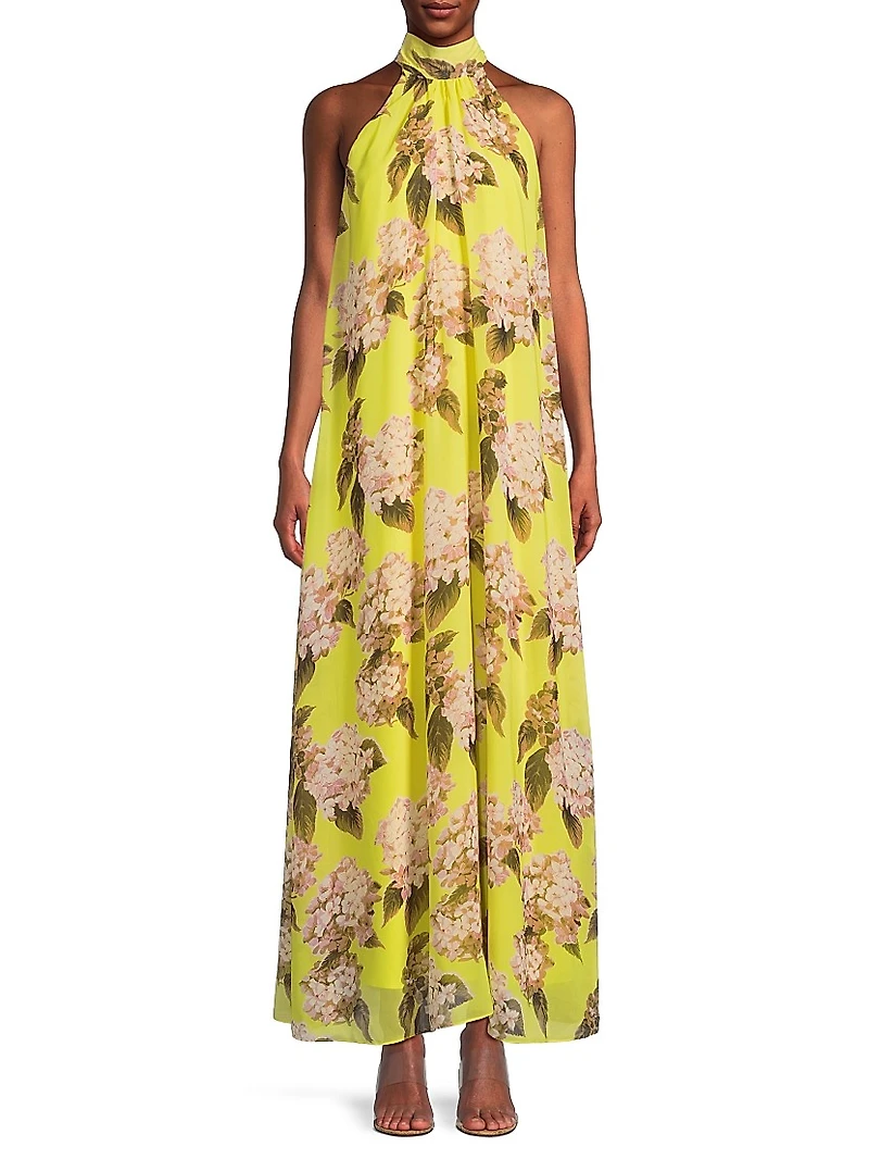 Samie Floral Halter Maxi Dress