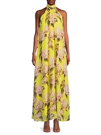 Samie Floral Halter Maxi Dress