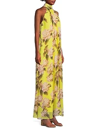 Samie Floral Halter Maxi Dress