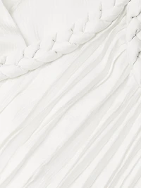 Eva Pleated Satin Maxi Dress