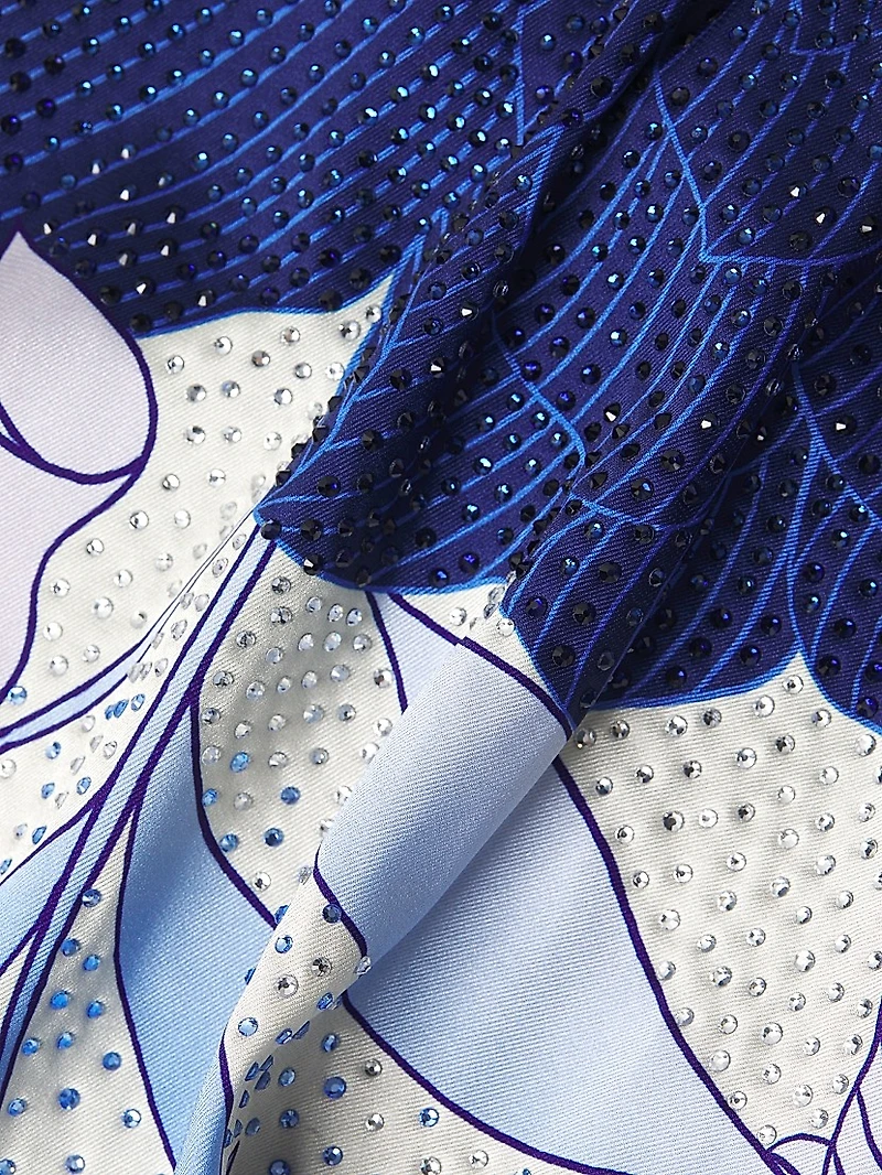 Sky Floral Halter Dress