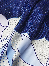 Sky Floral Halter Dress