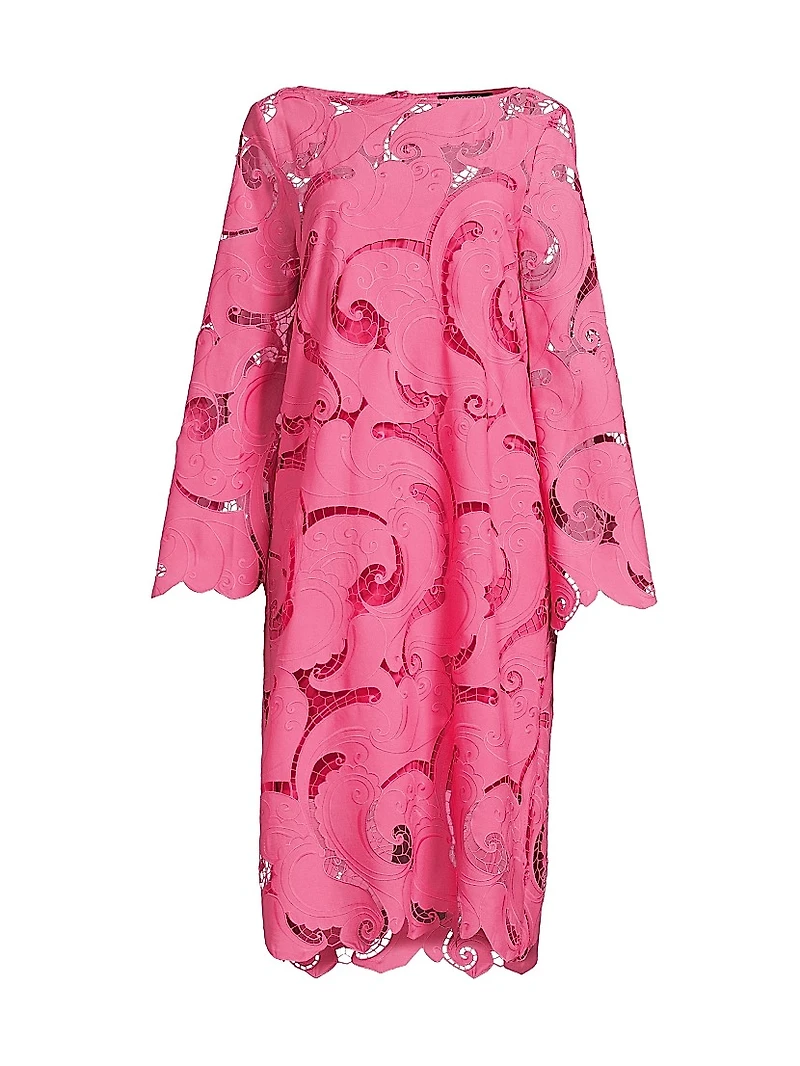Jackie Guipure Lace Midi-Dress