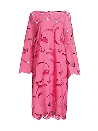 Jackie Guipure Lace Midi-Dress