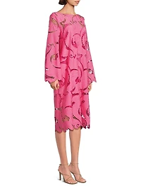 Jackie Guipure Lace Midi-Dress