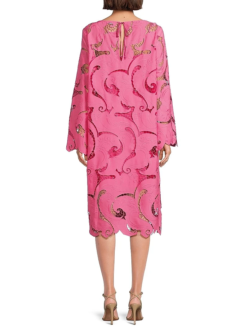 Jackie Guipure Lace Midi-Dress