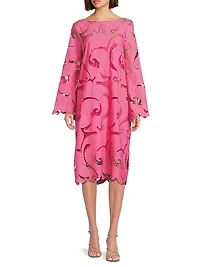 Jackie Guipure Lace Midi-Dress