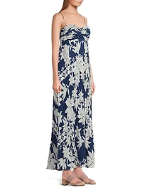Avery Pleated Floral Maxi Dress