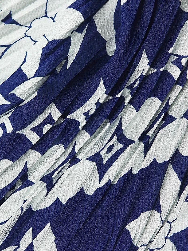 Avery Pleated Floral Maxi Dress