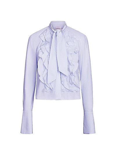 Patti Tie-Neck Ruffle Shirt
