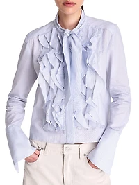 Patti Tie-Neck Ruffle Shirt
