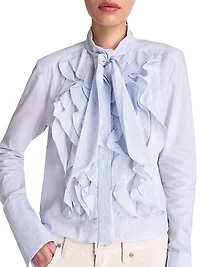 Patti Tie-Neck Ruffle Shirt