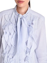 Patti Tie-Neck Ruffle Shirt