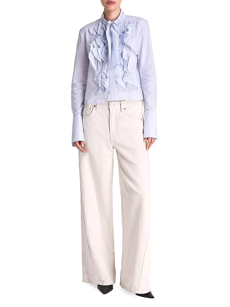 Patti Tie-Neck Ruffle Shirt