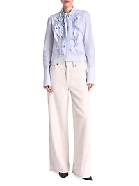 Patti Tie-Neck Ruffle Shirt