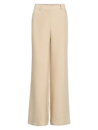 Howard Linen Straight-Leg Pants