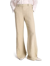 Howard Linen Straight-Leg Pants