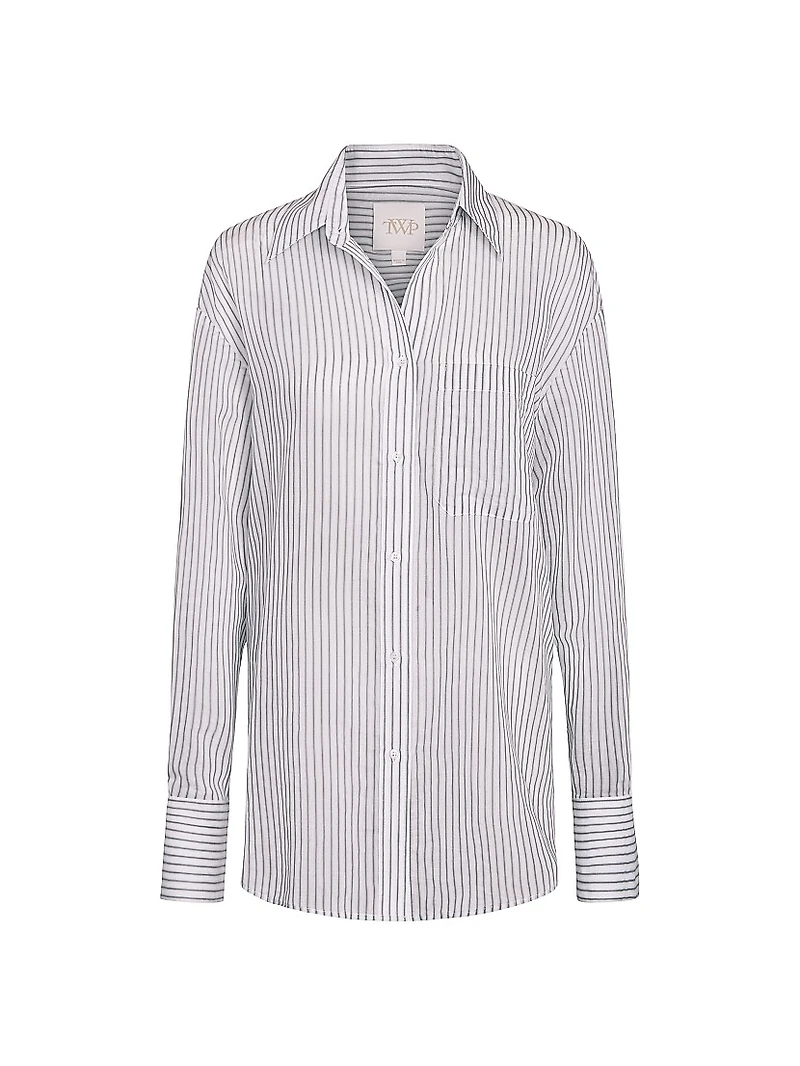 Big Joe Stripe Cotton-Silk Shirt