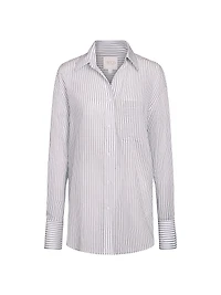 Big Joe Stripe Cotton-Silk Shirt