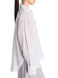 Big Joe Stripe Cotton-Silk Shirt
