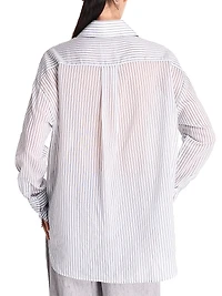 Big Joe Stripe Cotton-Silk Shirt