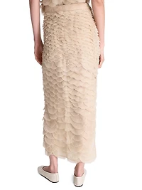 Fishscale Sylkie Silk Midi-Skirt