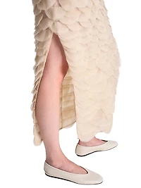 Fishscale Sylkie Silk Midi-Skirt