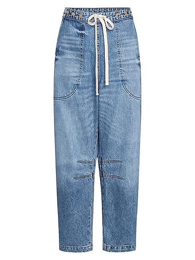 Jetties Beach Barrel-Leg Jeans