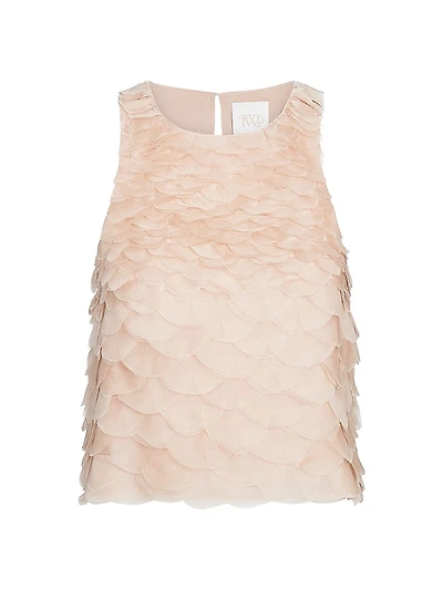 Fishscale Shell Silk Top