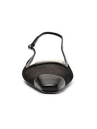 Olivia Mesh & Leather Slingback Flats