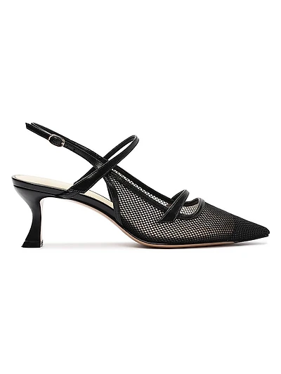 Tita 60MM Mesh & Leather Pumps