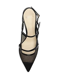 Tita 60MM Mesh & Leather Pumps